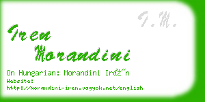 iren morandini business card